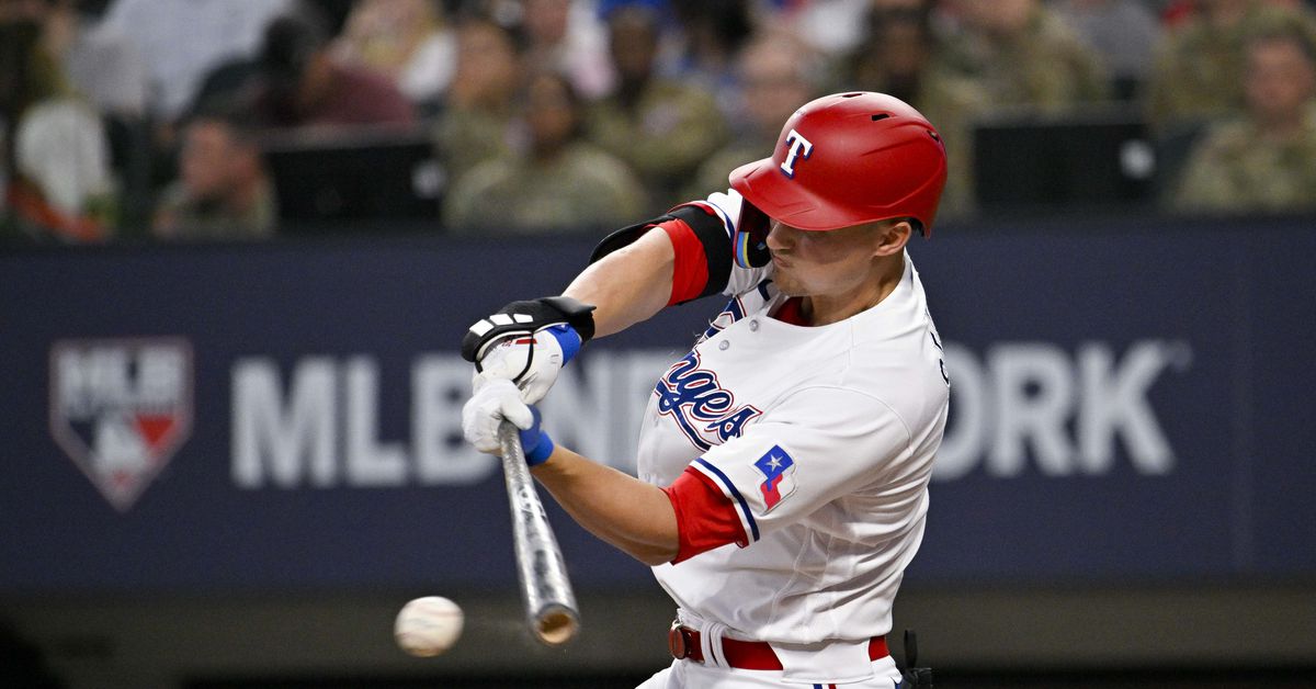 Featured image for Texas Rangers dominate Colorado Rockies in series opener.