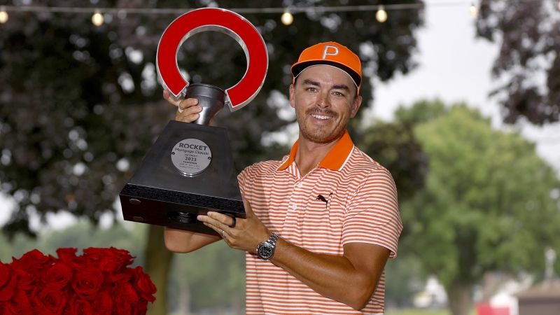 Featured image for Rickie Fowler's Emotional Victory Ends 4-Year Drought at Rocket Mortgage Classic