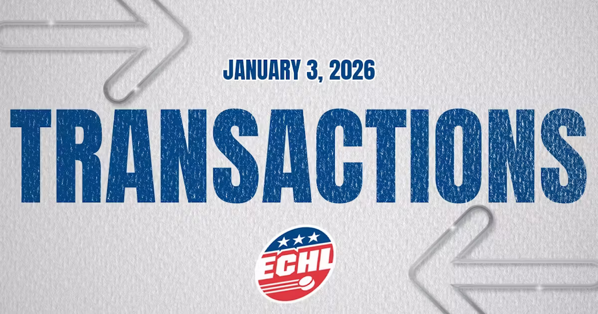 Featured image for ECHL Transaction Updates for January 3, 2026