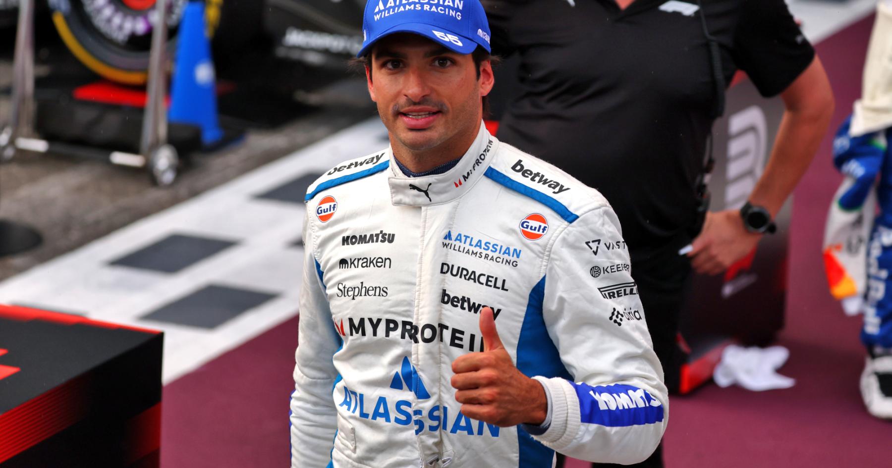 Featured image for Carlos Sainz Celebrates P2 Finish in Azerbaijan Qualifying