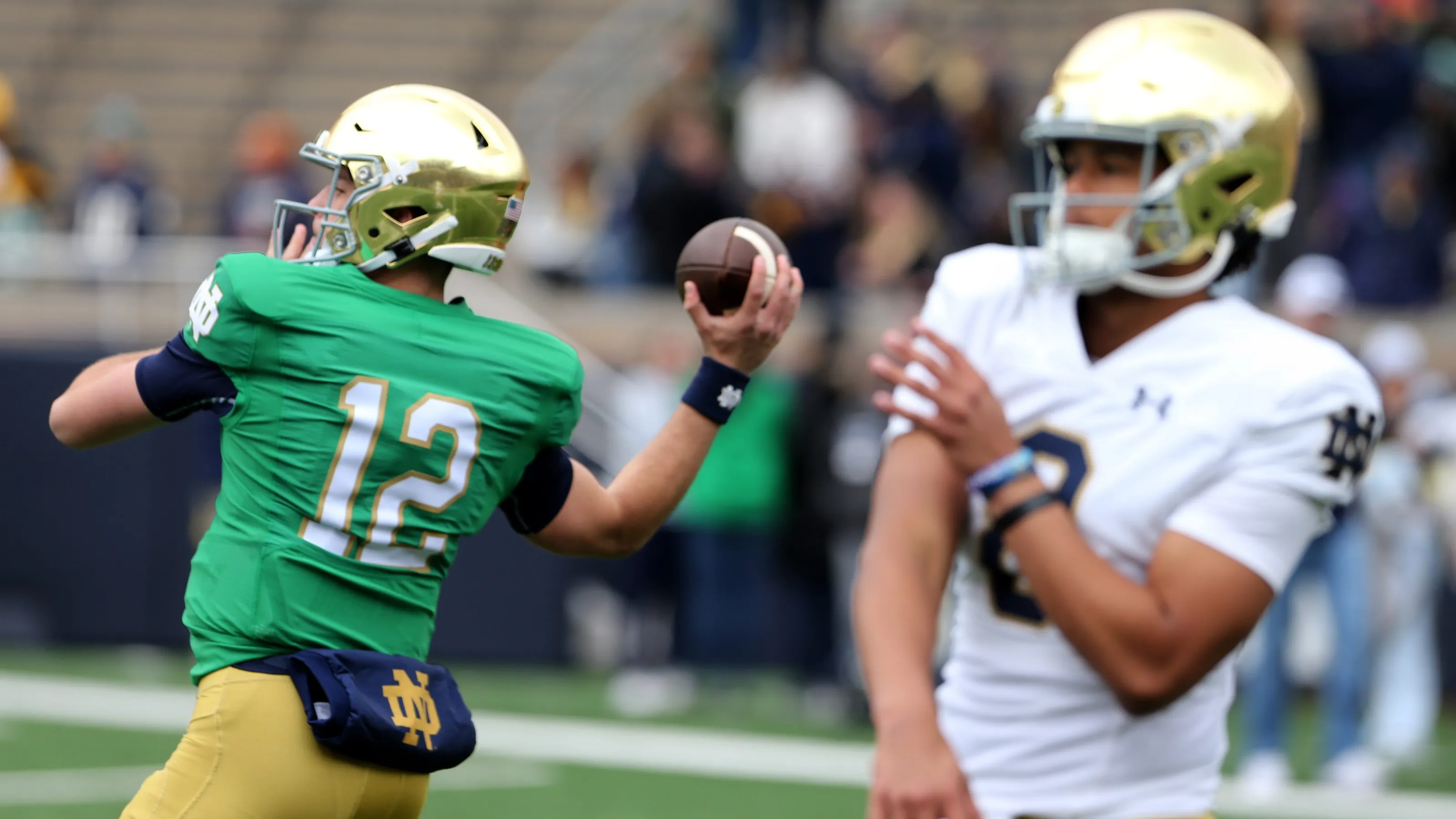 Featured image for Notre Dame Faces Urgent Decision in QB Battle as Camp Ends