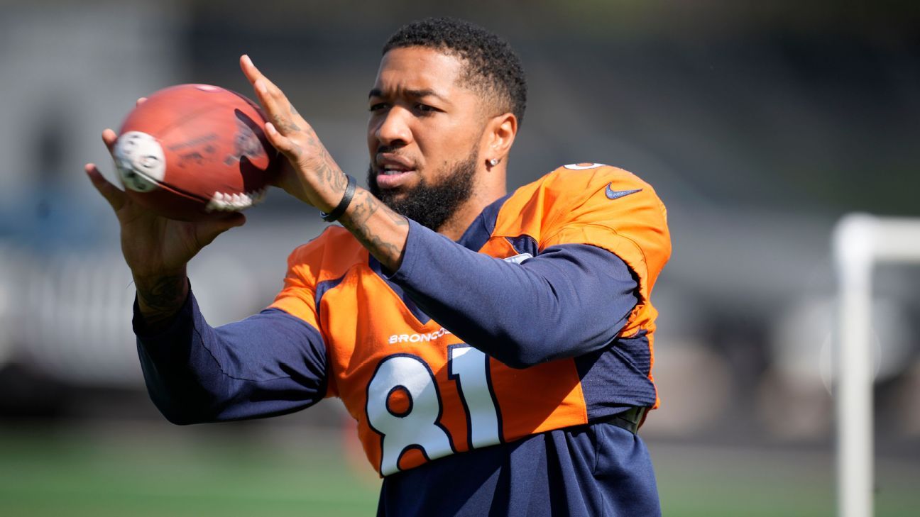 Featured image for Broncos WR Tim Patrick Suffers Torn Achilles in Practice