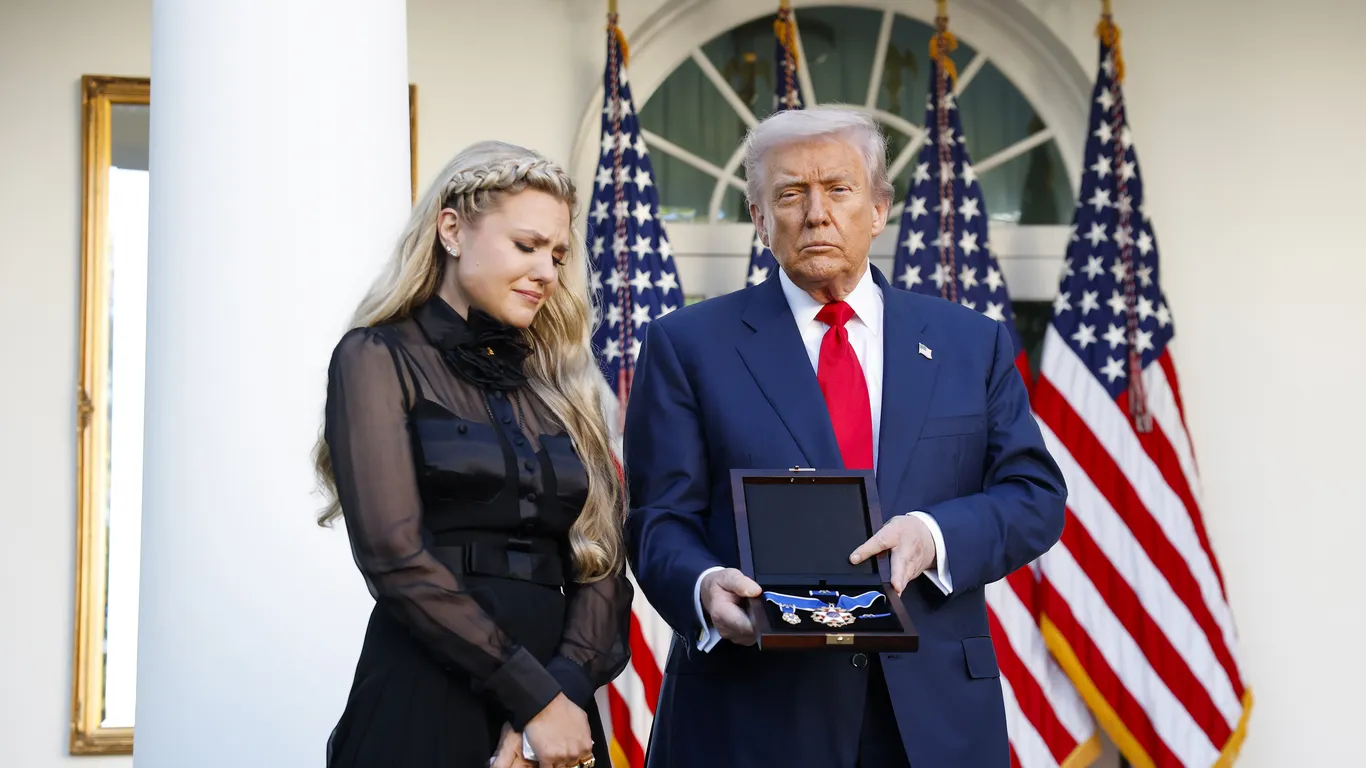 Featured image for Trump honors Charlie Kirk with Medal of Freedom on what would have been his 32nd birthday