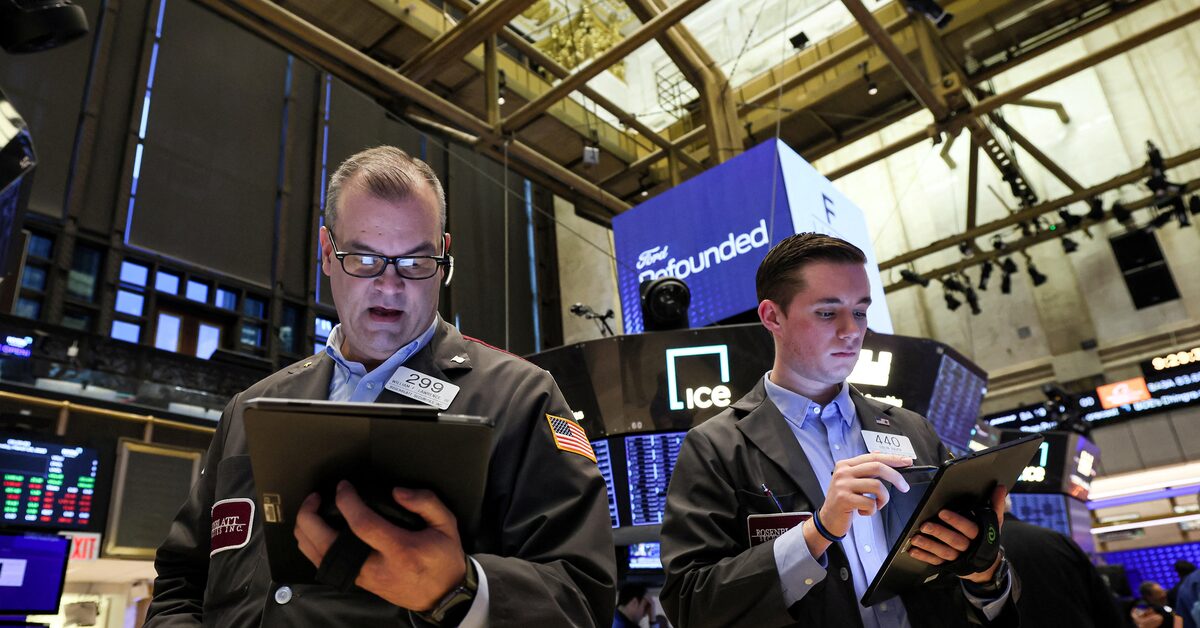 Featured image for Stocks end volatile week higher despite bank fears.