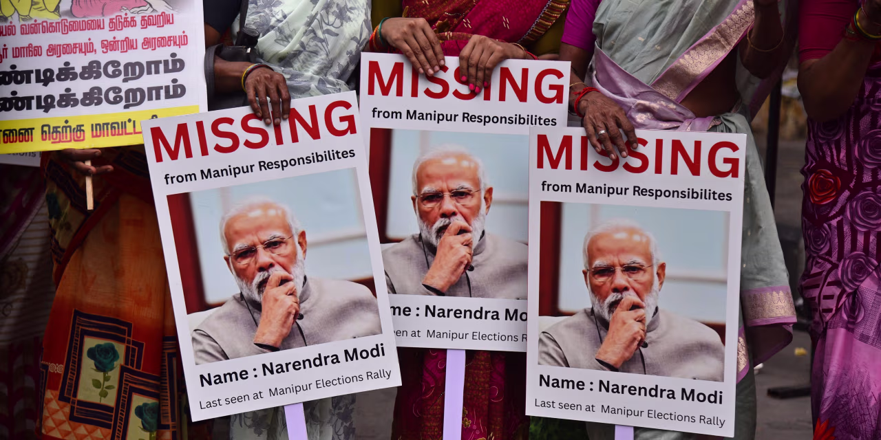 Featured image for India Sexual Assault Video Puts Pressure on Modi Government Amid Manipur Violence