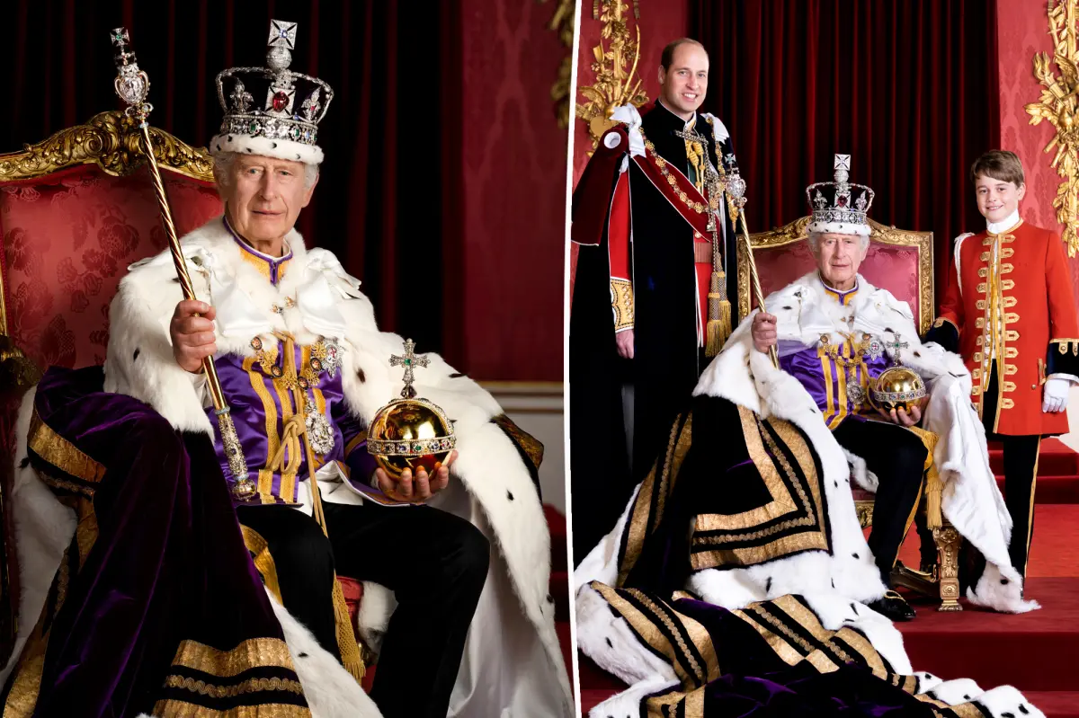 "King Charles III and Future Heirs Pose for Coronation Portrait"
