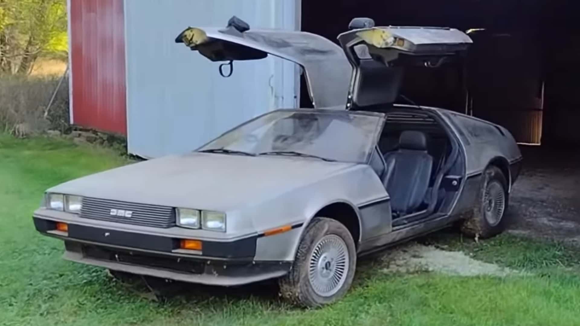 Featured image for Rare 1981 DeLorean Time Machine Found in Wisconsin Barn with Original Tires