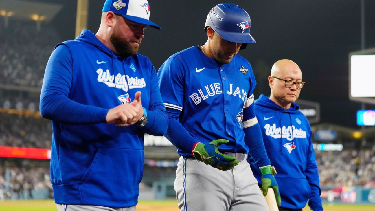 Featured image for Blue Jays' Springer sidelined for Game 5 but may appear as a pinch-hitter