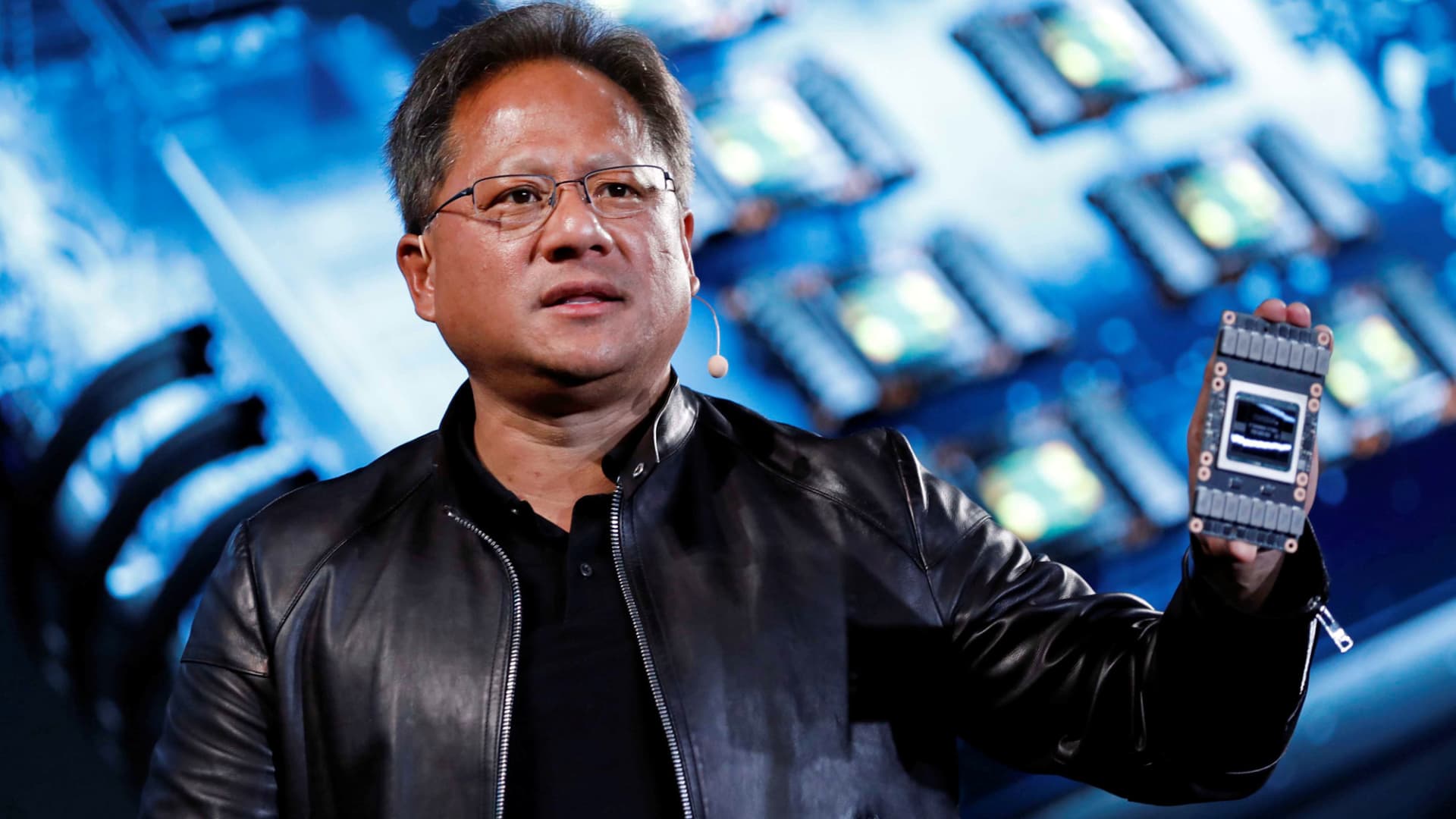 Featured image for Nvidia's AI chip demand drives huge earnings beat and stock spike.