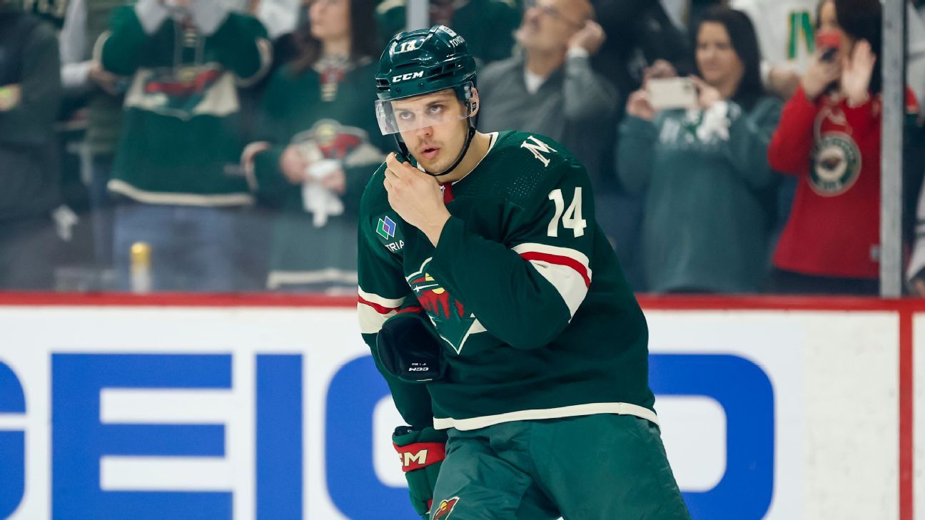 Featured image for Wild's Joel Eriksson Ek sidelined for Game 4 against Stars.