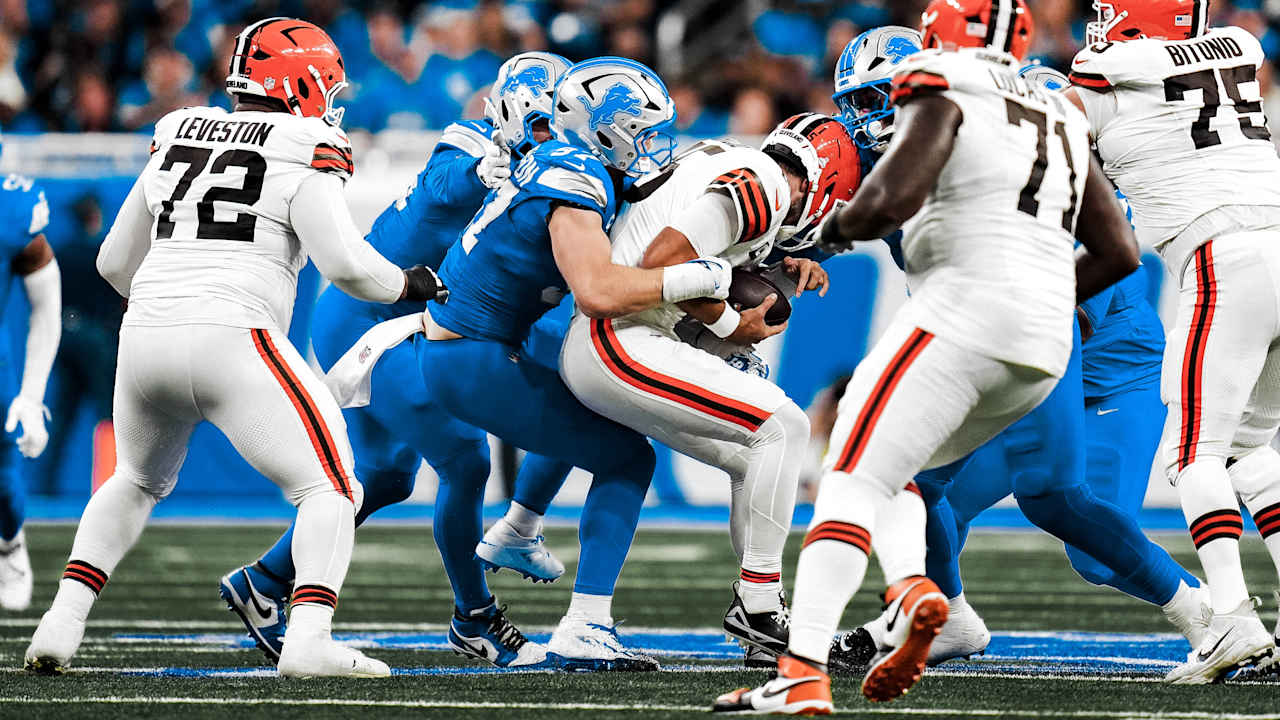 Featured image for Lions' Dominant Defense Powers 34-10 Victory Over Browns