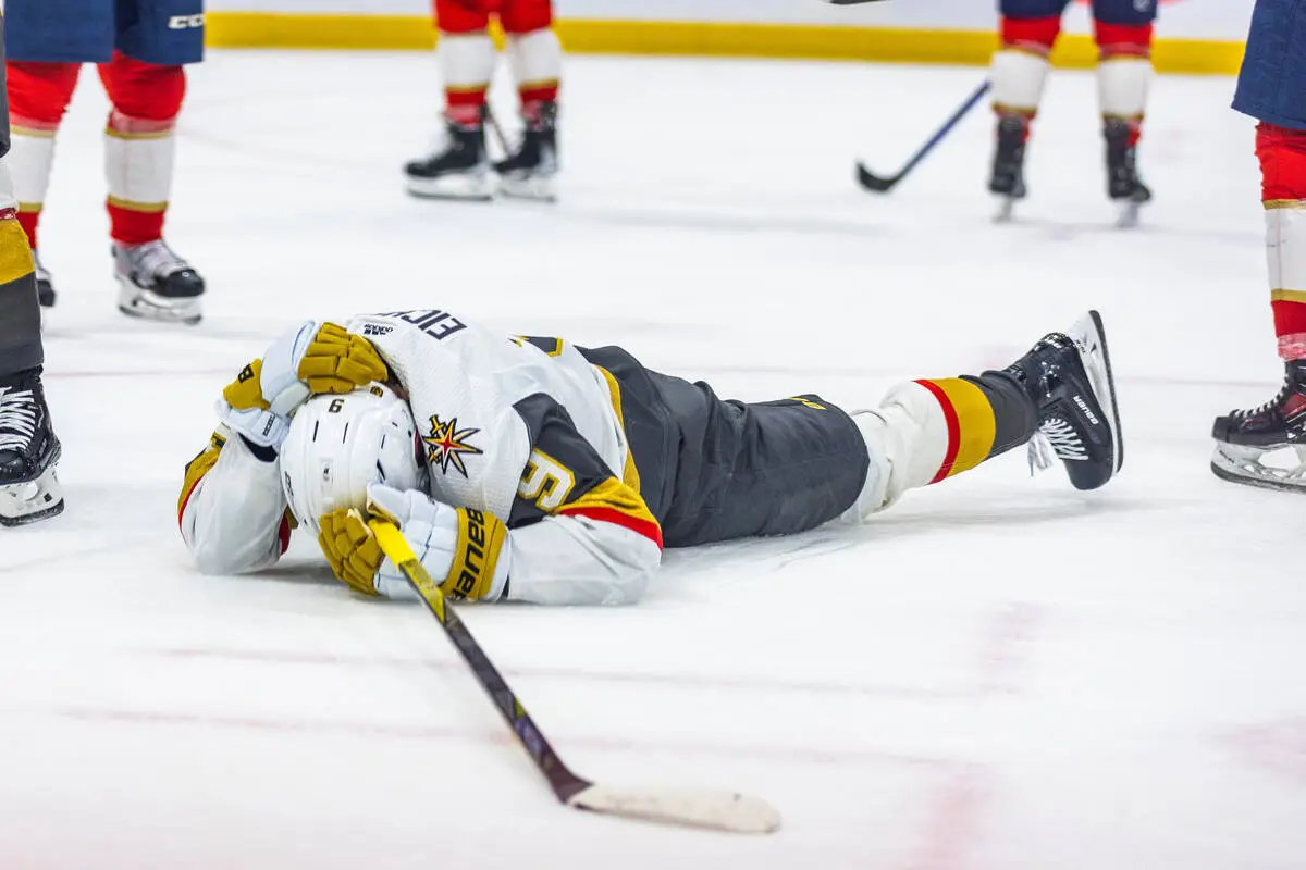 Featured image for Golden Knights Star Jack Eichel Expected to Play in Game 5 Despite Awkward Encounter with Charles Barkley.