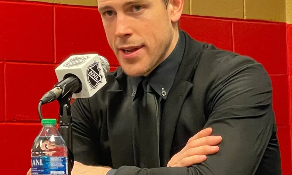 Featured image for Bruins' Coyle Dominates Game 3 While Bergeron Supports From Sidelines