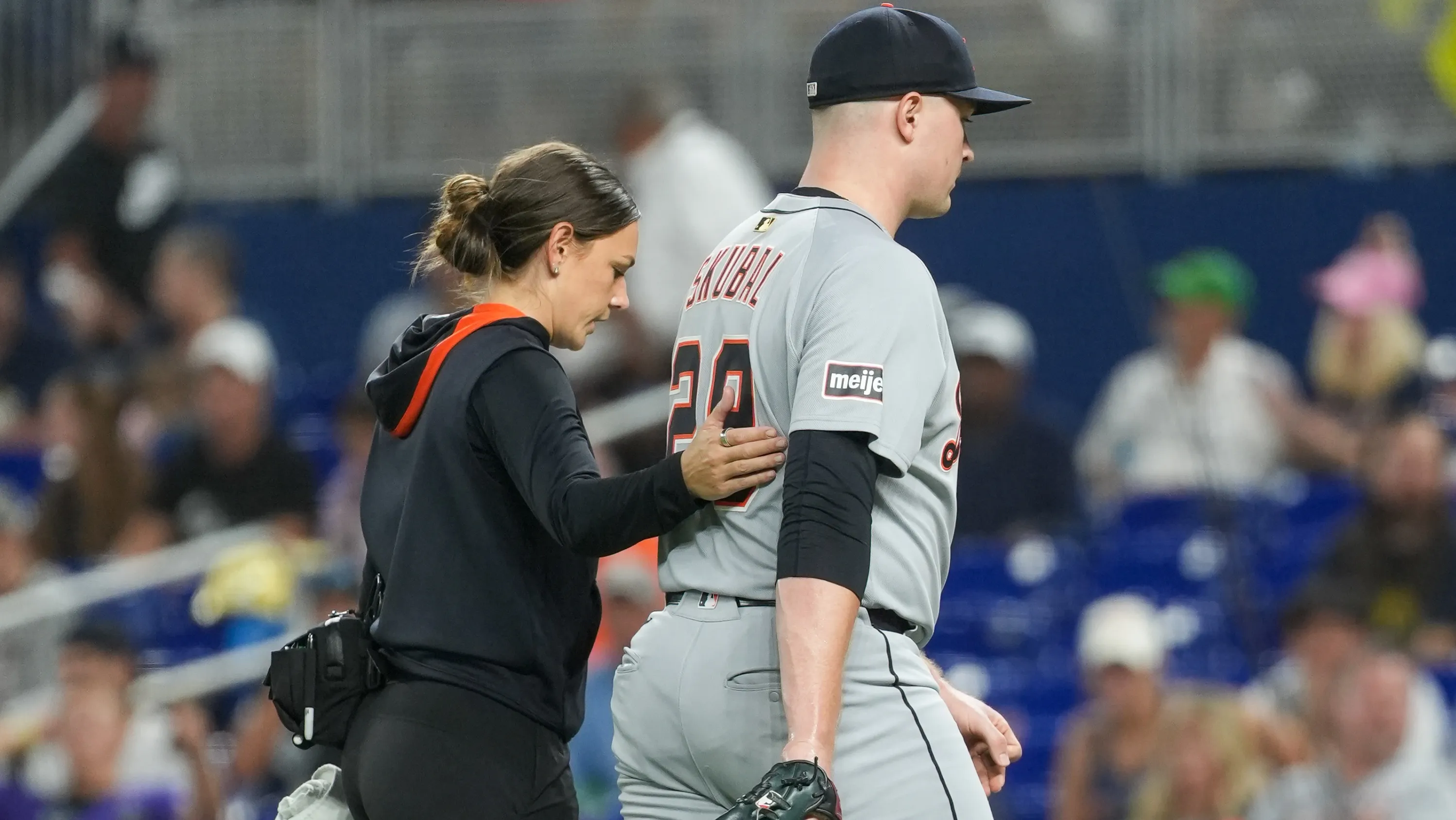Featured image for Tigers suffer injuries to Skubal and Báez in Marlins loss