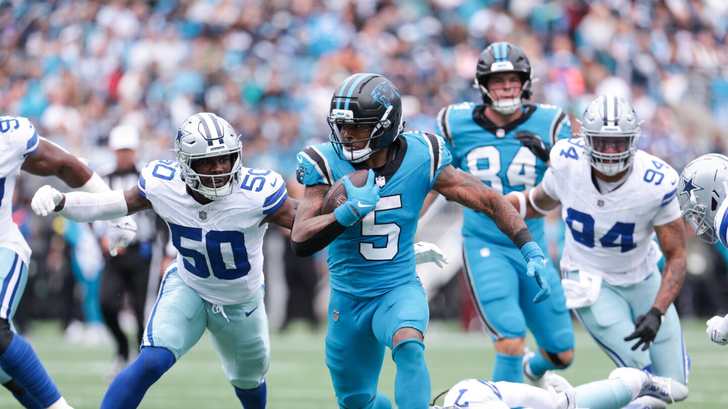 Featured image for Panthers' Running Back Dilemma: Dowdle and Hubbard's Battle for the Spotlight