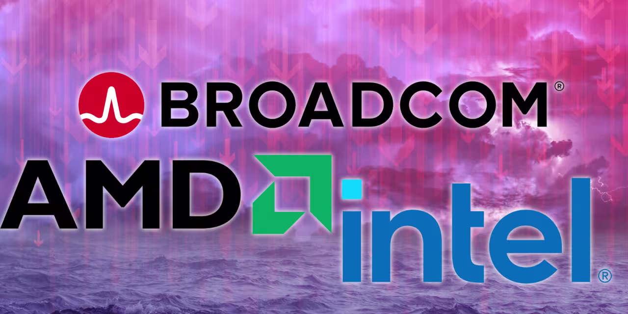 Featured image for Chip Stocks Plunge for Fifth Straight Week, Led by AMD and Intel