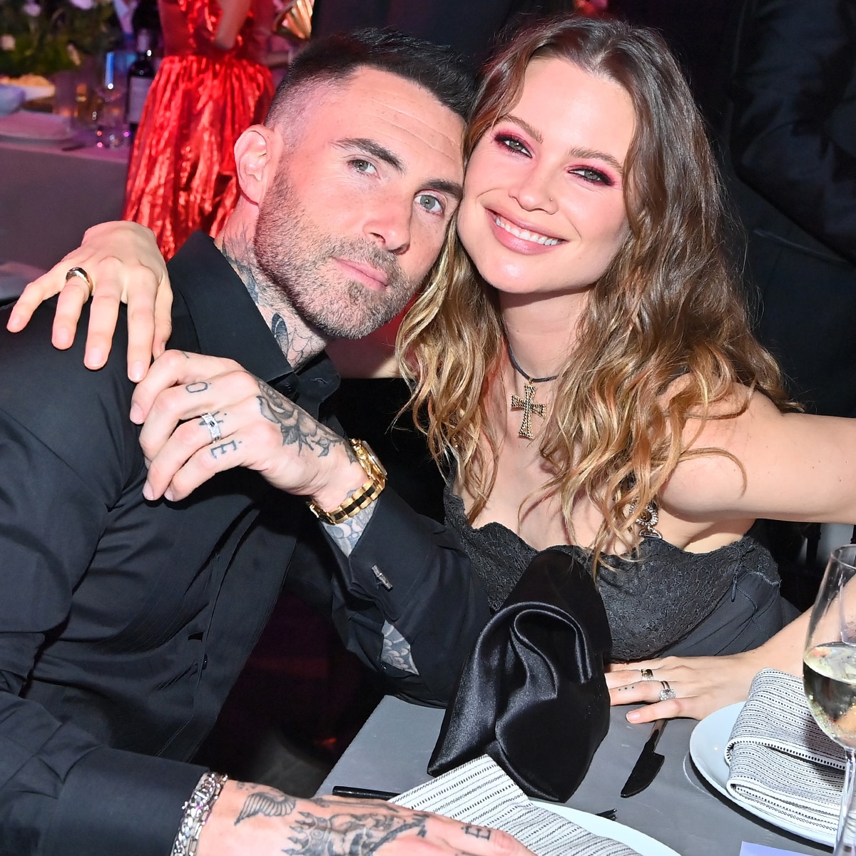Featured image for Behati Prinsloo Shares First Photo of Baby No. 3 While Supporting Adam Levine in Vegas