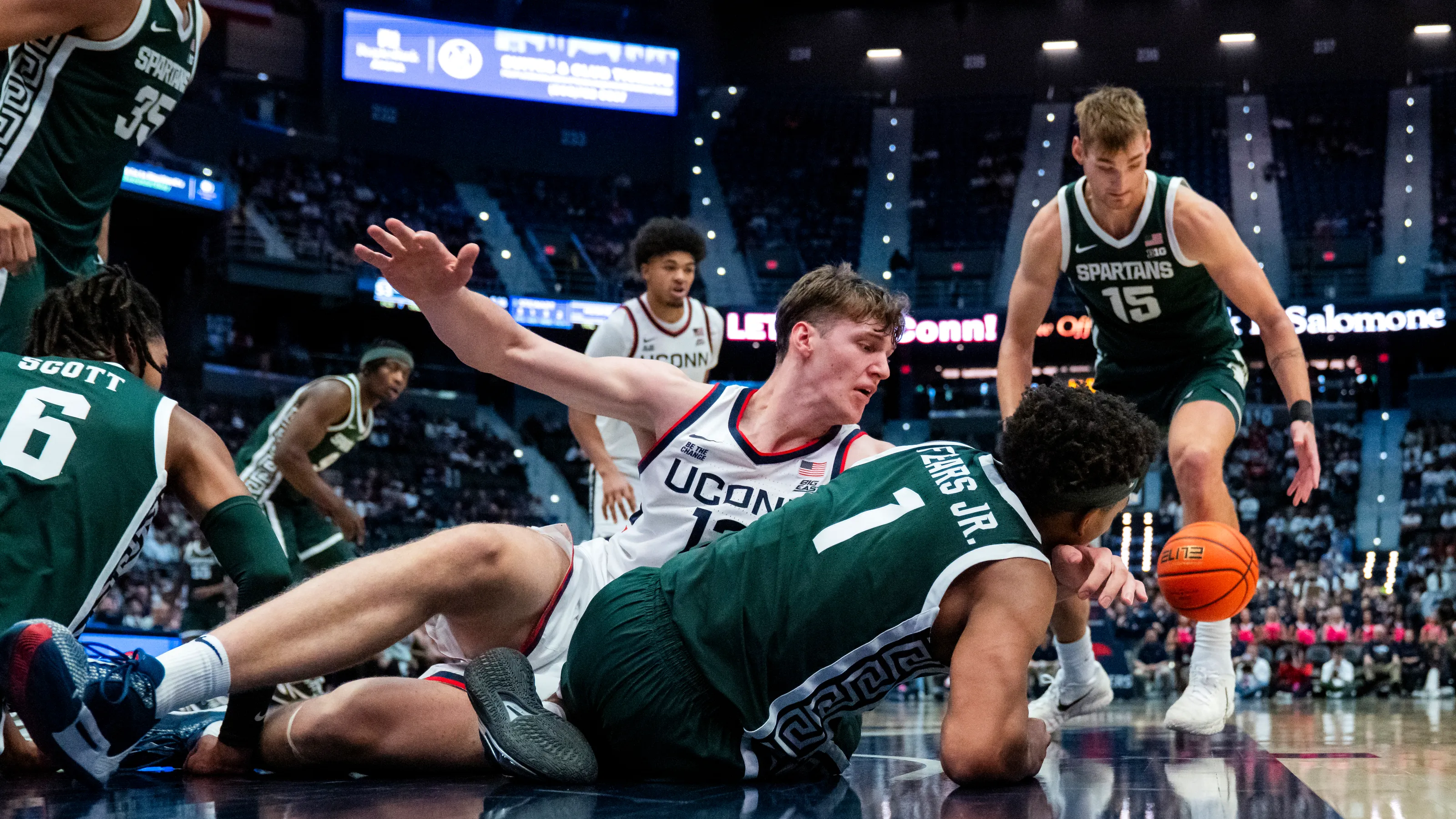 Featured image for UConn Dominates Michigan State in Exhibition Showdown