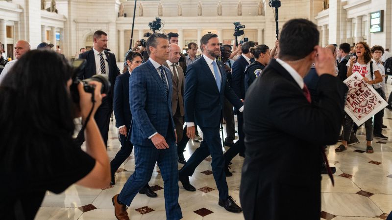 Featured image for Vance and Miller face protests amid DC security measures