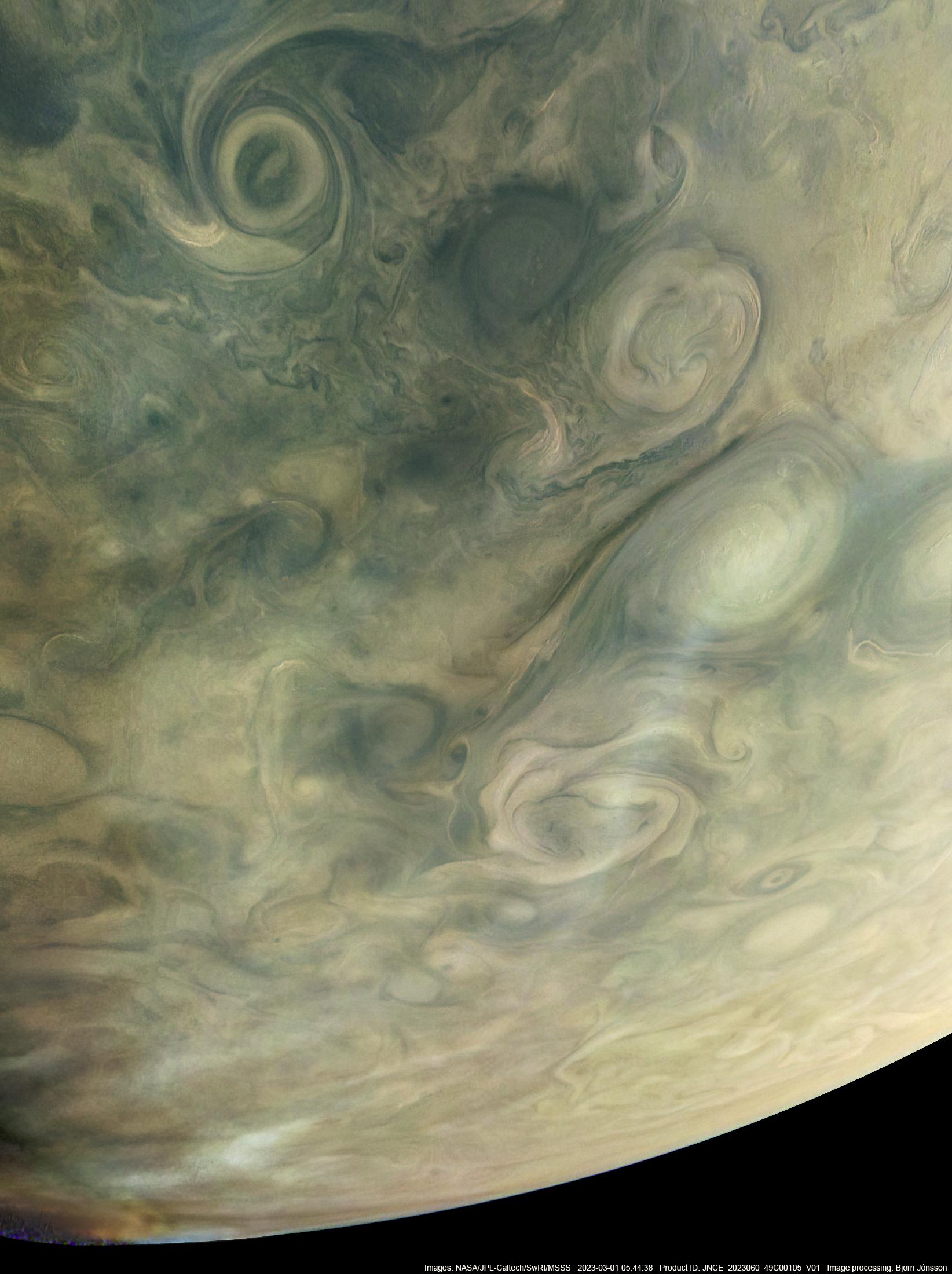 Featured image for Juno spacecraft captures stunning images of Jupiter's atmosphere.