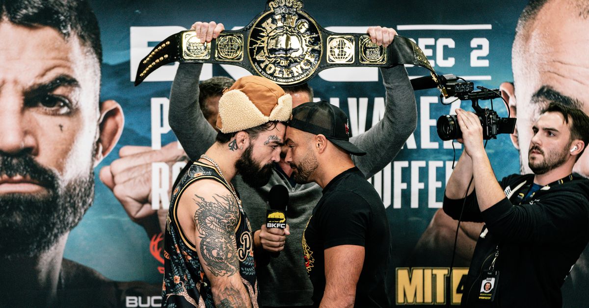 Featured image for "Intense Faceoff: Mike Perry and Eddie Alvarez Clash Ahead of BKFC 56"